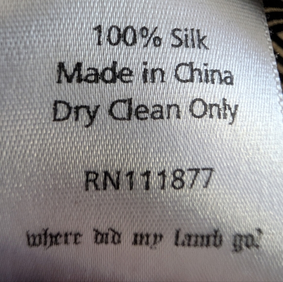 L.A.M.B By Gwen Stefani Silk Blouse Size 8 - Picture 8 of 9